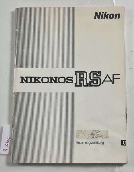 NIKON Nikonos RS AF manual Instructions