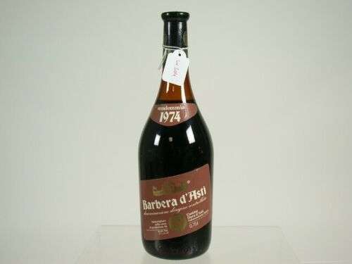 Wein Rotwein Red Wine 1974 Barbera Cantine Duca D'Asti Vendemmia