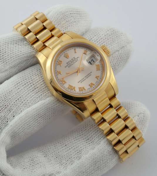 ROLEX Oyster Perpetual Lady Datejust Rose Gold 26mm Papiere 2004