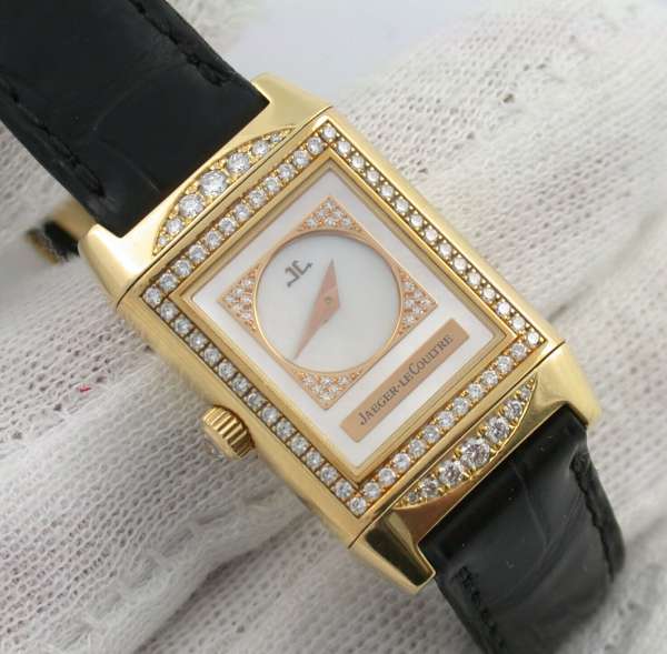 JAEGER LeCoultre Reverso Duetto Duoface Lady Gold 750 diamonds