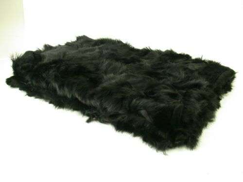Blanket lamb skin fur black soft 150x200 new