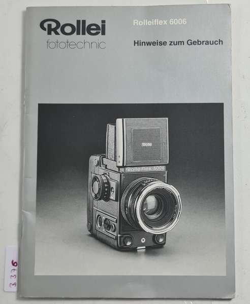 ROLLEI ROLLEIFLEX 6006 Camera Instructions Manual