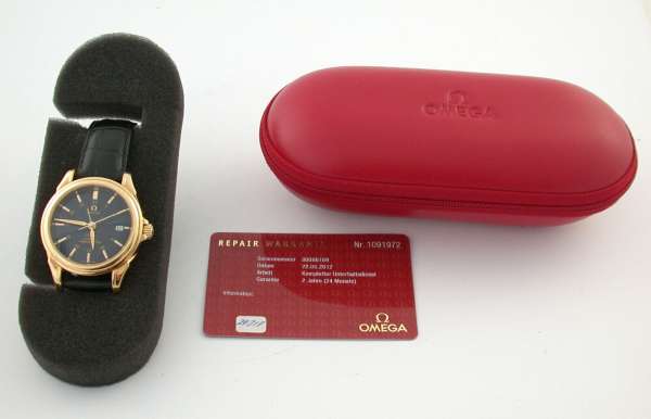 OMEGA Co-Axial de Ville GMT Gold 750 men's watch 38mm mint
