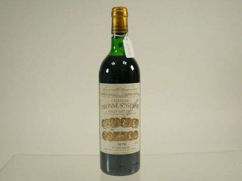 Red Wine 1978 Chateau Caronne St-Gemme Haut Medoc