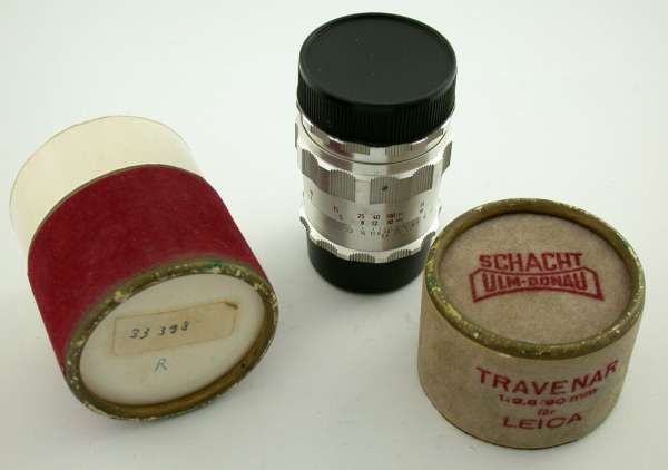 SCHACHT Travenar 2,8/85 85mm F2,8 for Leica M39 LTM boxed coupled rare