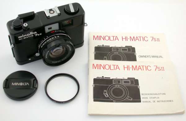 MINOLTA Hi-Matic 7SII 7s II premium kompakt analog Kamera Mess-Sucher 1,7/40