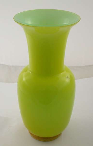 VENINI Opalino Bicolore 706.22 limited No. 247 Vase gelb Wasser