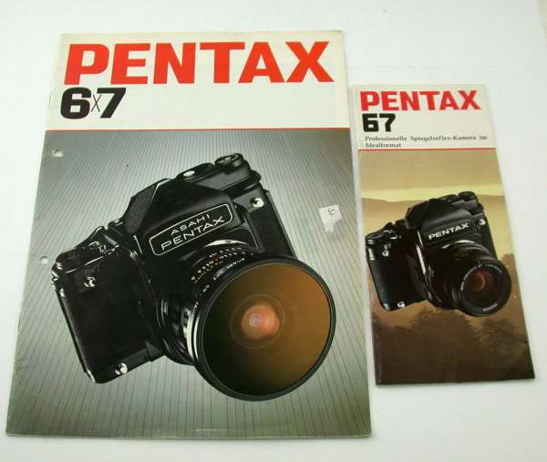 Lot leaflet Pentax 6x7 Pentax 67 spiegelreflex-Camera