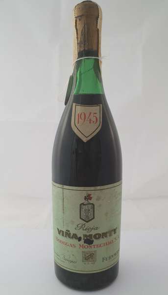 Rot-Wein 1945 Jahr Geburtstag Vina Monty Rioja Navajas
