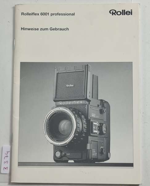 ROLLEI ROLLEIFLEX 6001 Camera Instructions Manual