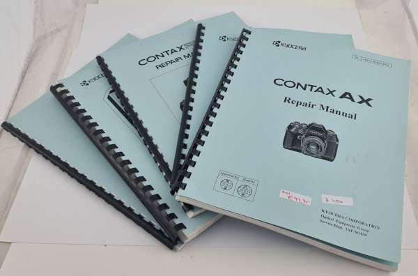 CONTAX-AX S2 RTS II III Kamera Objektiv Anleitung Reparatur Manual-Book Engl