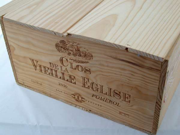 12x CLOS de la Vielle Eglise Pomerol 2016 red wine wood box