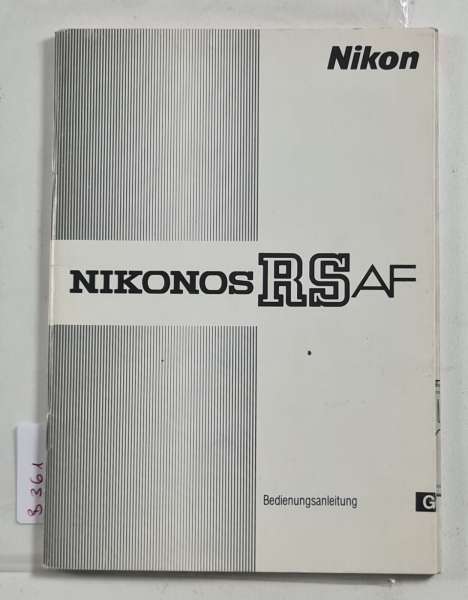NIKON Nikonos RS AF Gebrauchs Bedienungs-Anleitung