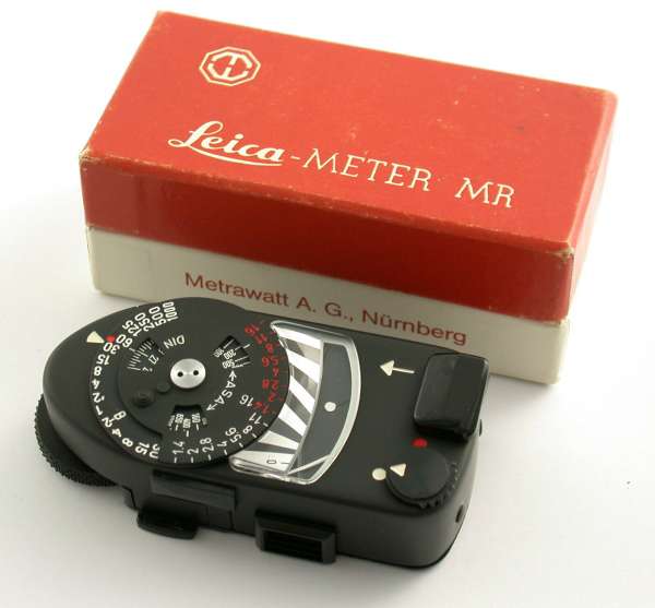 LEICA Leicameter MR4 MR-4 exposure meter black serviced 1,5 Volt 14218 mint box