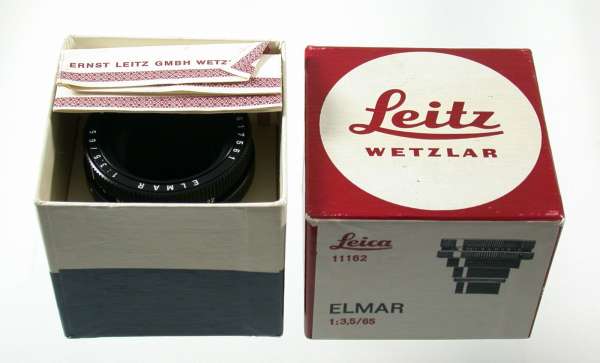 LEICA M Elmar 3,5/65 65 65mm F3,5 black 11162 top boxed old stock