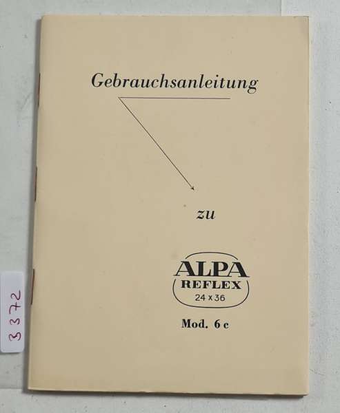 ALPA Reflex Mod. 6c Camera Instructions Manual German