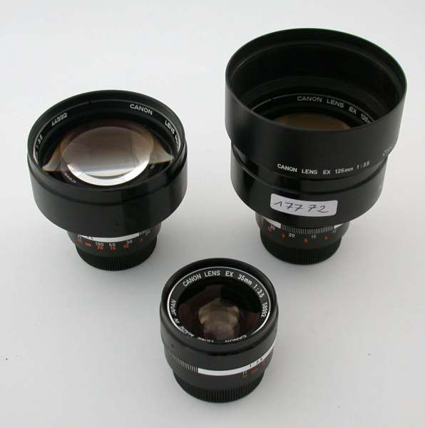 CANON EX lens 2x 3,5/125 125mm 125 3,5/35 35mm 35 F35 ALL TOP
