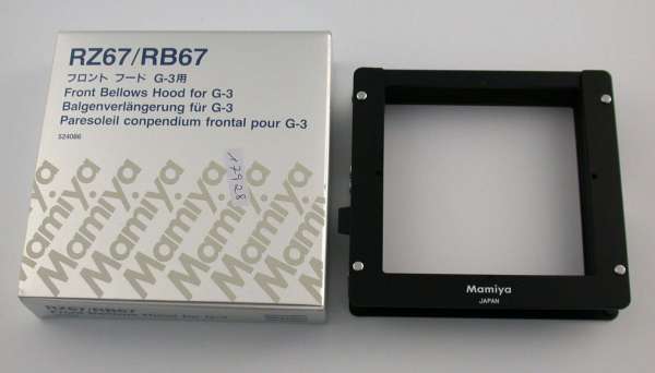 MAMIYA Front Bellows Hood Verlängerung for G-3 RB67 RZ67 NEU