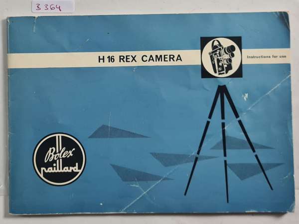 BOLEX H-16 Rex Kamera Gebrauchs Bedienungs-Anleitung Camera