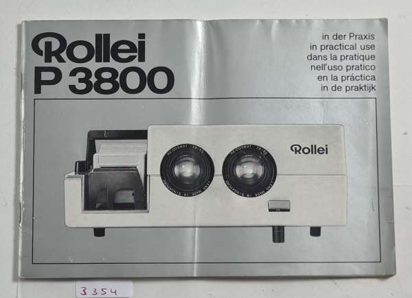 ROLLEI P-3800 Slide Projector manual Instructions